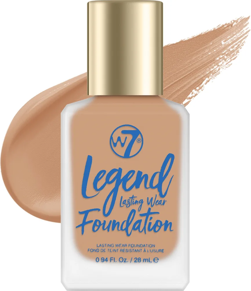 Тональная основа W7 Legend Foundation Lasting Wear стойкая, 28 мл, оттенок Soft Tan
