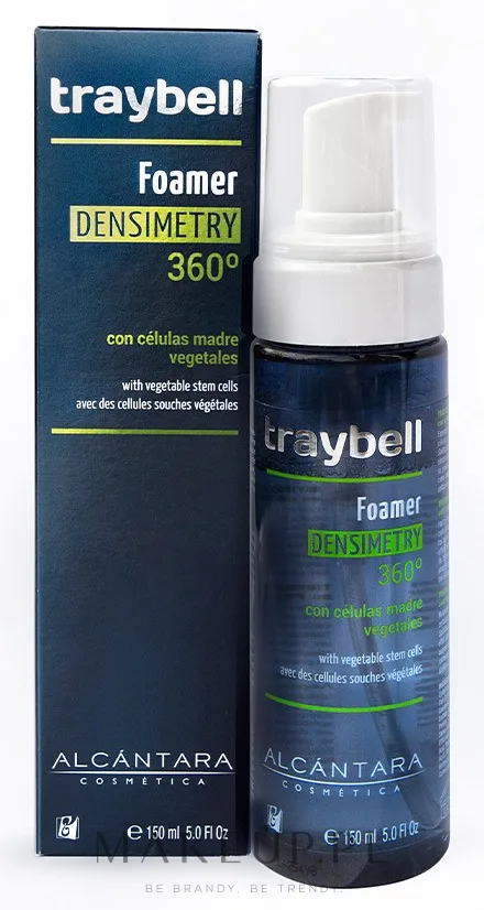 Alcantara Cosmetica Alcantara Cosmetica Traybell Densimetry Foamer Shampoo - Шампунь-пена Alcantara Traybell Densimetry с растительными стволовыми клетками, 150 мл, Испания