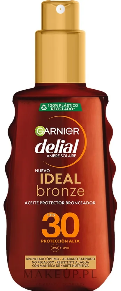Масло для тела солнцезащитное Garnier Delial Ambre Solaire Ideal Bronze SPF 30 спрей 150 мл
