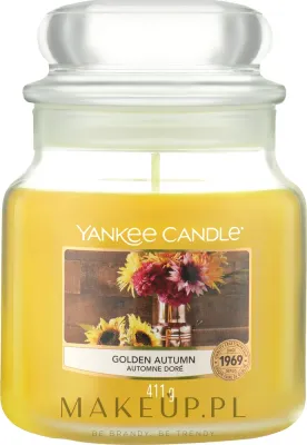 Yankee Candle Golden Autumn / Свеча в стекле, имбирь, осенние цветы и пачули, 411 г