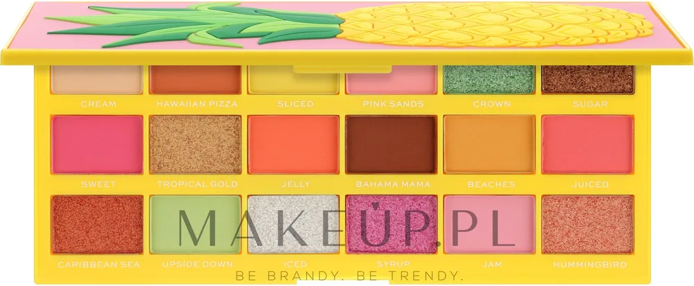 Палетка теней для век I Heart Revolution Tasty Pineapple Eyeshadow Palette 18 оттенков