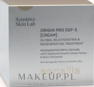 Крем для лица Sensilis Origin Pro EGF 5 с пептидами 50 мл