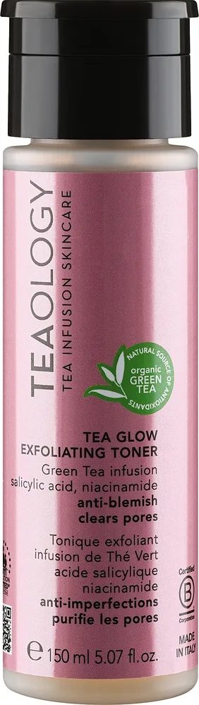 Лосьон для лица Teaology Tea Glow Exfoliating отшелушивающий с зеленым чаем 150 мл
