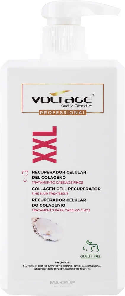 Кондиционер с коллагеном для тонких волос Voltage Collagen Cell Recuperator Fine Hair Treatment XXL, 1000 мл