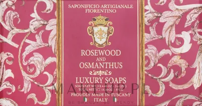 Набор натурального мыла Saponificio Artigianale Fiorentino с ароматом розового дерева и османтуса 3 x 125 г