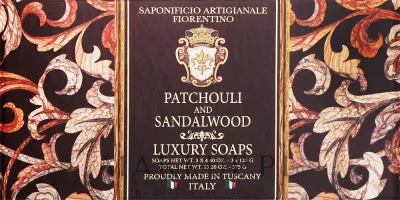 Набор натурального мыла Saponificio Artigianale Fiorentino с ароматом пачули и сандалового дерева 3 x 125 г