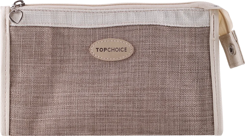 Косметичка Top Choice Nature Tones 99250 бежевая молния с карманами