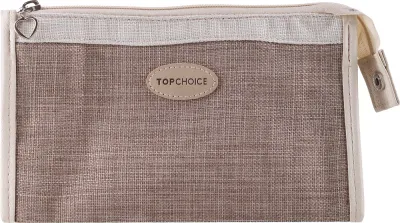 Косметичка Top Choice Nature Tones 99250 бежевая молния с карманами