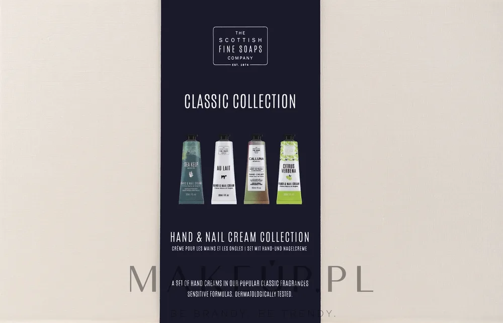 Набор кремов для рук Scottish Fine Soaps Classic Collection Sea Kelp Au Lait и Citrus 4x30 мл