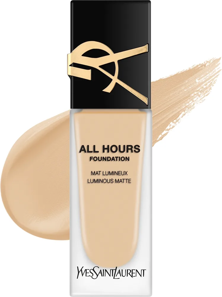 Тональный флюид Yves Saint Laurent All Hours Foundation Luminous Matte матирующий стойкий, 25 мл, оттенок LC1