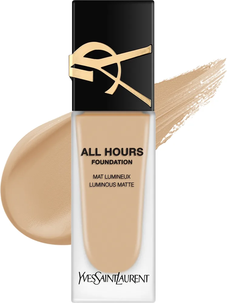Тональный флюид Yves Saint Laurent All Hours Foundation Luminous Matte матирующий стойкий, 25 мл, оттенок LN6