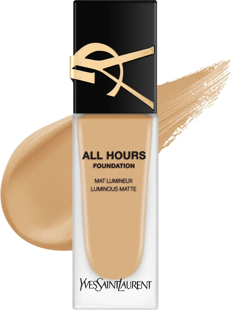 Тональный флюид Yves Saint Laurent All Hours Foundation Luminous Matte матирующий стойкий, 25 мл, оттенок LW8