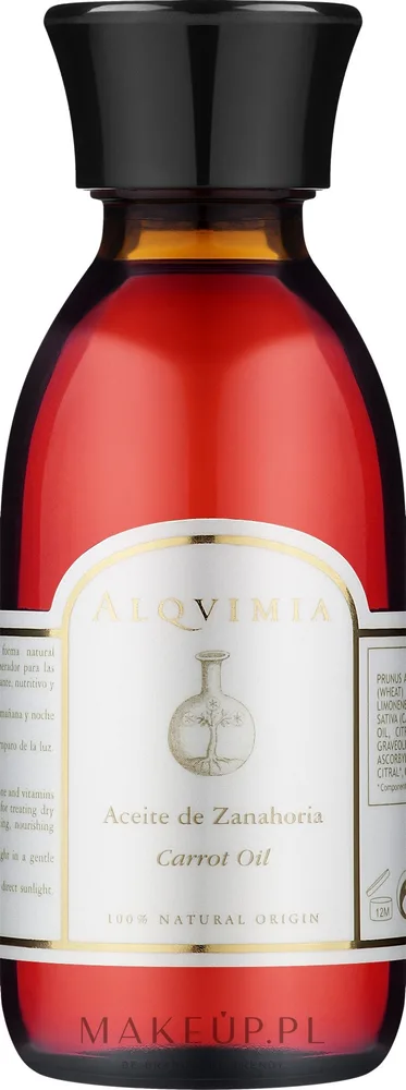 Морковное масло для лица и тела Alqvimia Carrot Oil с бета-каротином
