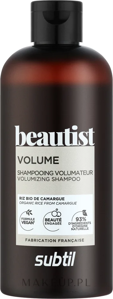 Шампунь Subtil Beautist Volume для объёма волос, с экстрактом риса, без сульфатов и силиконов, 950 мл