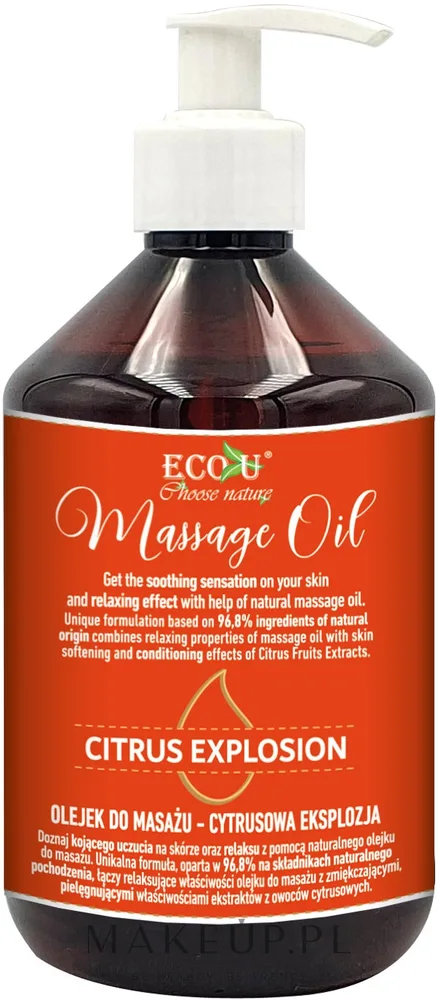 Масло для массажа тела Eco U Citrus Explosion цитрусовое 500 мл