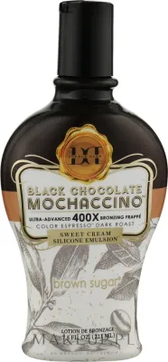 Суфле-бронзер для загара в солярии Brown Sugar Black Chocolate Mochaccino 400X ультратёмный с кофе и шоколадом, 221 мл