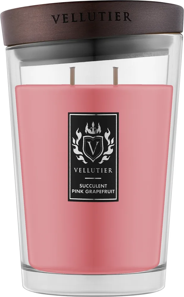 Vellutier Succulent Pink Grapefruit / Свеча в стекле, розовый грейпфрут