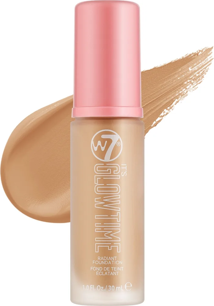 Тональная основа W7 Foundation It's Glow Time сияющая увлажняющая, 30 мл, оттенок Sand Glow