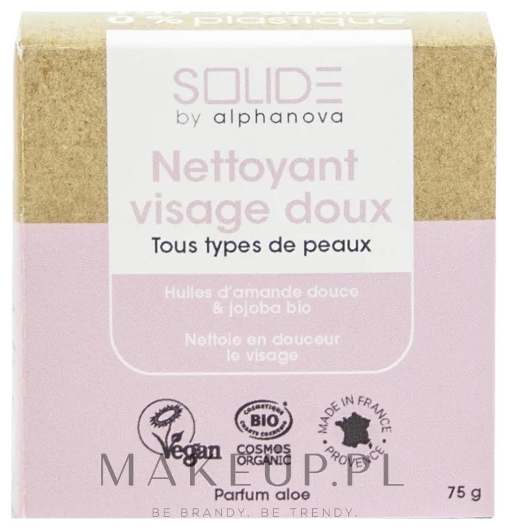 Мыло для лица Alphanova Solide Gentle Face Cleanser с жожоба и миндалём, 75 г