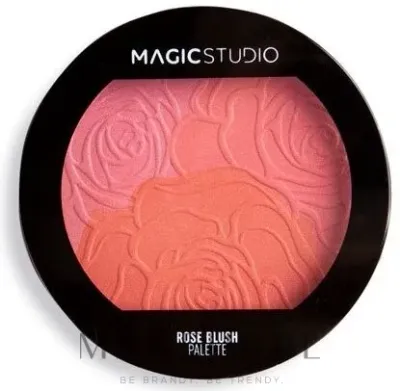 Палетка румян Magic Studio Rose Blush Palette три розовых оттенка, матовый финиш, 20 г