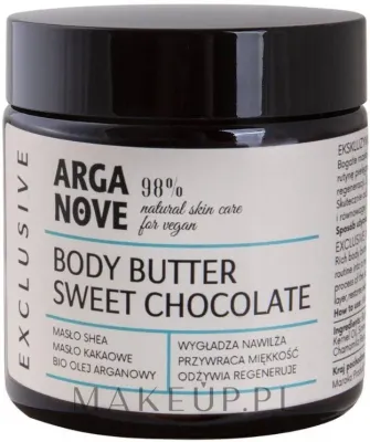 Масло-баттер для тела Arganove Sweet Chocolate с ароматом шоколада