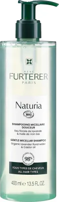 Мицеллярный шампунь Rene Furterer Naturia с алоэ вера и гидролатом лаванды, для всей семьи, 400 мл
