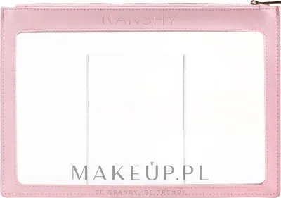Косметичка Nanshy Clear прозрачная ПВХ розовая 29х20 см