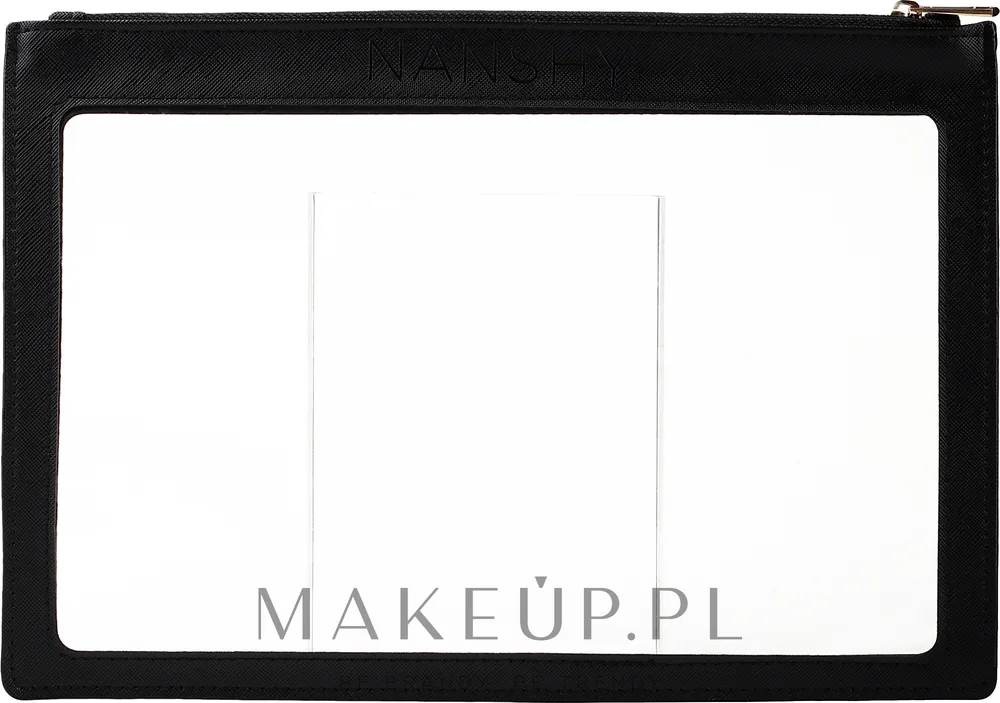 Косметичка Nanshy Clear прозрачная ПВХ черная 29х20 см