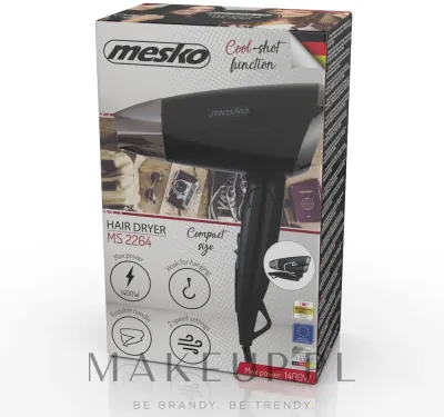 Фен Mesko AD 2264 1400 Вт с концентратором и защитой от перегрева