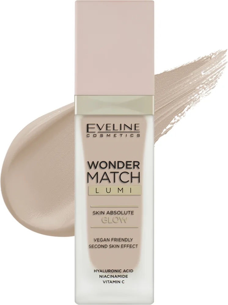 Тональный крем Eveline Cosmetics Wonder Match Lumi Foundation сияющий SPF 20, 30 мл, оттенок 15 - Natural Neutral