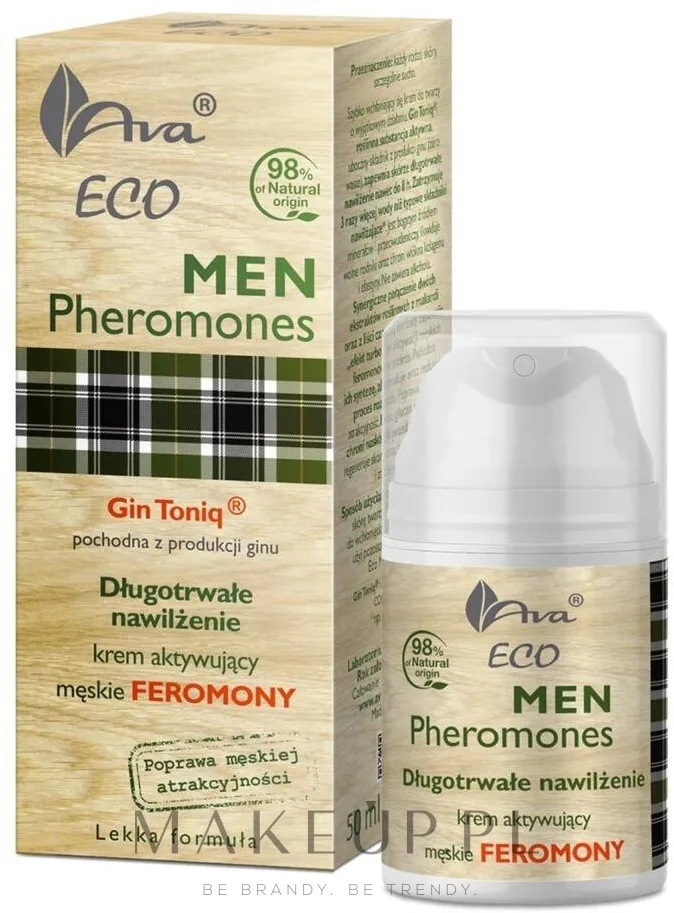 AVA Laboratorium Ava Laboratorium Eco Men Pheromones Gin Toniq Cream - Крем для лица AVA Eco Men Pheromones Gin Toniq мужской увлажняющий 50 мл