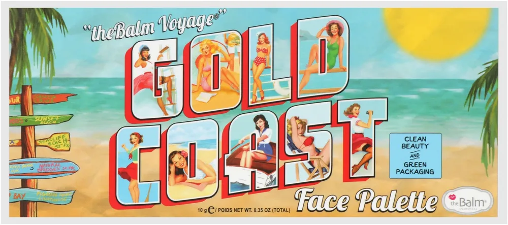 Палетка для макияжа лица и глаз TheBalm Voyage Gold Coast Face Palette