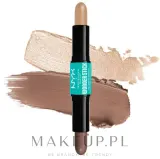 NYX Professional Makeup Kredka do konturowania 2 w 1 - Бронзер для лица NYX Wonder Stick Dual Face Highlight & Contour, оттенок 01 - Fair — фото 1