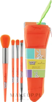 Набор кистей для макияжа I Heart Revolution Looney Tunes Brush Set 4 шт. в косметичке