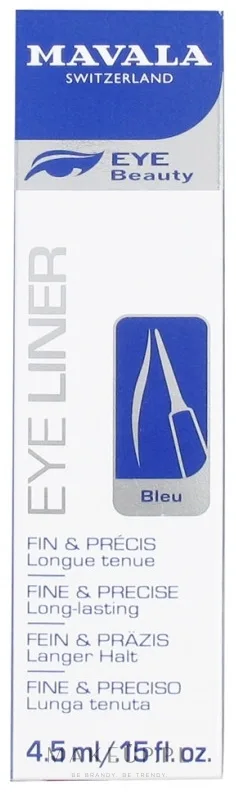 Подводка для глаз Mavala Eye-Lite Eye Liner жидкая, с полуматовым финишем, 4,5 мл, оттенок Blue