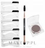 Набор для бровей Lash Brow Stamp Brows тени для бровей 2 г кисть-спонж и трафареты 5 форм, оттенок Mocca — фото 1