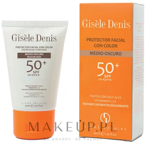 Крем для лица Gisele Denis Color Facial Sunscreen SPF 50 Medium Dark тонирующий 40 мл