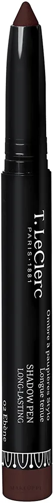 Тени-карандаш для век T. LeClerc Shadow Pen Long Lasting кремовые, стойкие, 1,4 г, оттенок 01 - Noir