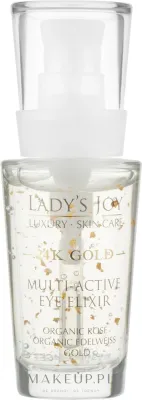 Эликсир для области вокруг глаз Bulgarian Rose Lady's Joy Luxury 24K Gold с розовой водой и эдельвейсом для зрелой кожи 30 мл