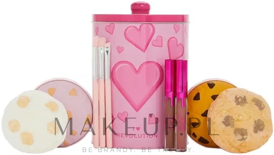 Набор для макияжа и ванны I Heart Revolution Cookie Tin 10 предметов в жестяной коробке