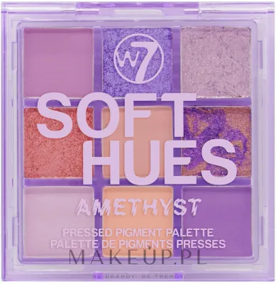Палетка теней для век W7 Soft Hues Pressed Pigment Palette 9 оттенков