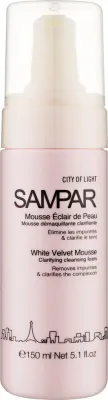 Sampar White Velvet Mousse пенка-мусс для демакияжа и очищения лица с AHA-кислотами и арбутином 150 мл