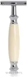 Набор для бритья Golddachs Pure Badger Safety Razor Ivory Chrome помазок из натурального ворса барсука станок безопасного типа и подставка слоновая кость и хром — фото 2