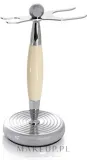 Набор для бритья Golddachs Finest Badger Safety Razor Ivory Chrome помазок из натурального ворса барсука высшего качества станок безопасного типа и подставка слоновая кость и хром — фото 3