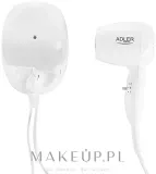 Фен Adler AD 2252 настенный с автоотключением и съемным фильтром — фото 2
