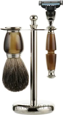 Набор для бритья Rainer Dittmar помазок из барсука станок Gillette Mach 3 подставка и коробка