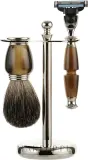 Набор для бритья Rainer Dittmar помазок из барсука станок Gillette Mach 3 подставка и коробка — фото 1