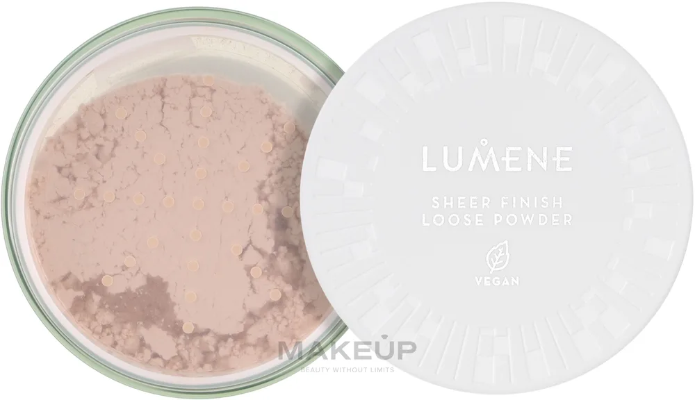 Рассыпчатая пудра Lumene Sheer Finish Loose Vegan Powder полупрозрачная матирующая, 8 г