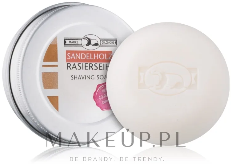 Мыло для бритья Golddachs Shaving Soap Sandalwood Travel в металлической банке, 60 г