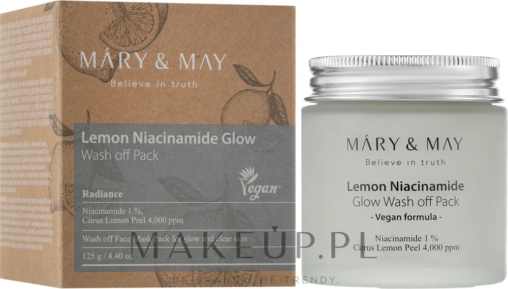 Mary & May Lemon Niacinamide Glow Wash Off Pack — очищающая маска для лица с ниацинамидом